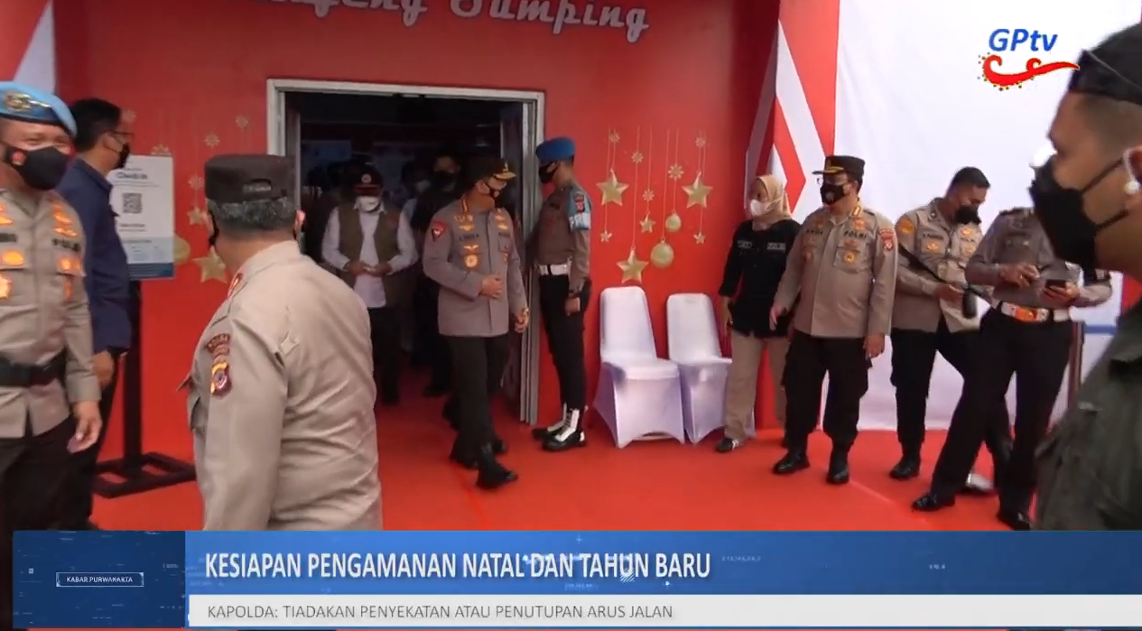 TINJAU KESIAPAN PENGAMANAN NATAL DAN TAHUN BARU, KAPOLRI LISTYO SIGIT PRABOWO INSPEKSI POS KOPO