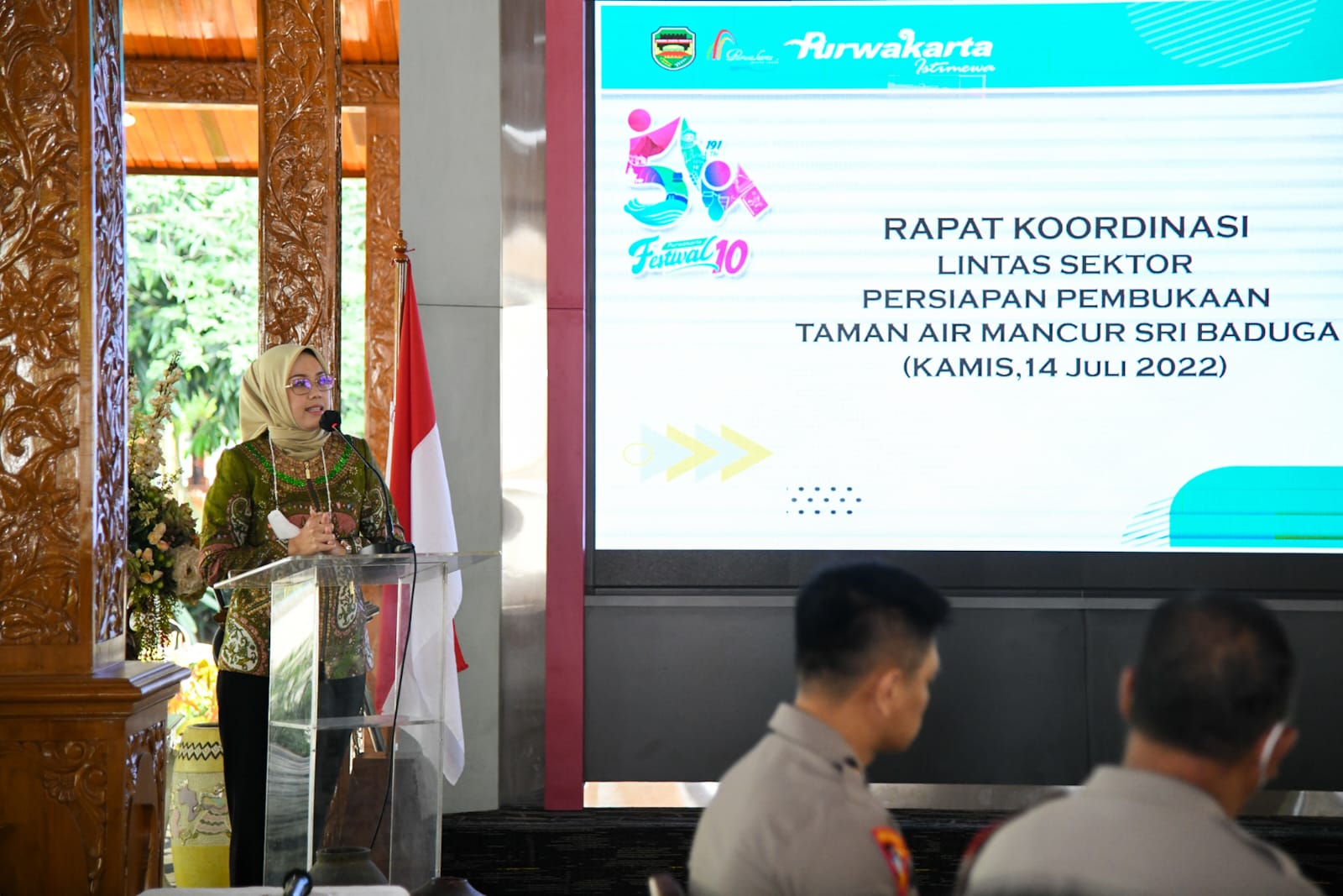 Pemkab Purwakarta Pastikan Kesiapan Pembukaan Air Mancur Sri Baduga   