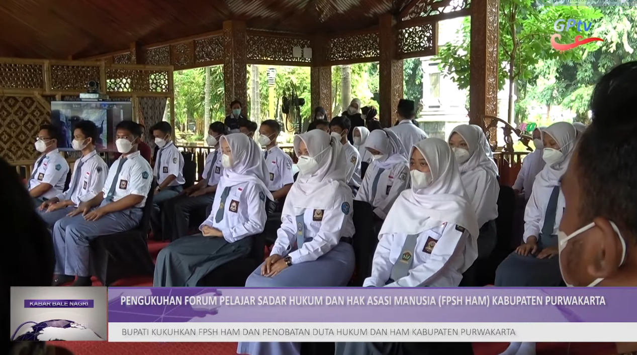 BUPATI KUKUHKAN FPSH HAM SERTA PENOBATAN DUTA HUKUM DAN HAM KABUPATEN PURWAKARTA