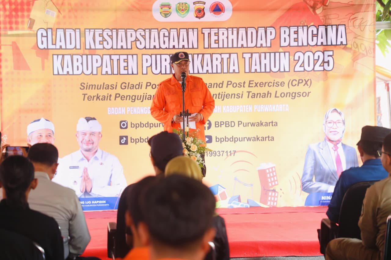 Uji Kesiapsiagaan, BPBD Purwakarta Simulasi Tanggap Darurat Bencana Tanah Longsor