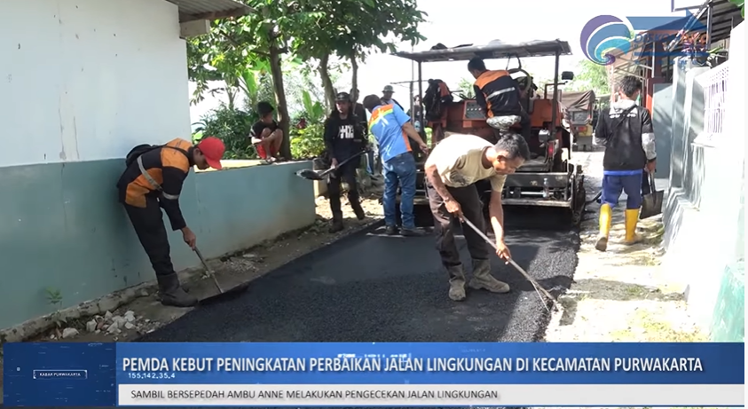 KEBUT PERBAIKAN JALAN LINGKUNGAN DI 62 TITIK DI KECAMATAN PURWAKARTA