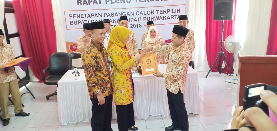 KPUD Purwakarta Tetapkan Bupati Purwakarta Terpilih