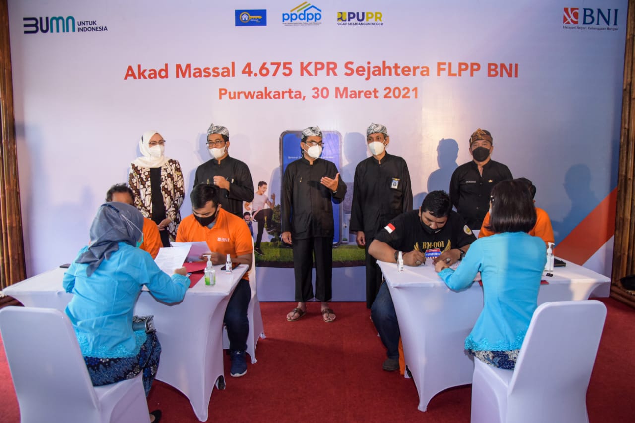 Pemkab Purwakarta dan BNI Gelar Akad Massal KPR Sejahtera FLPP