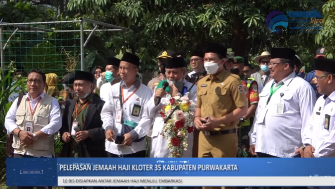 PELEPASAN JEMAAH HAJI KLOTER 35 KABUPATEN PURWAKARTA TAHUN 2022