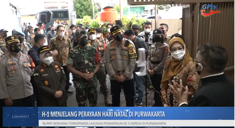 BUPATI BERSAMA FORKOPIMDA LAKUKAN PEMANTAUN KE 5 GEREJA DI PURWAKARTA