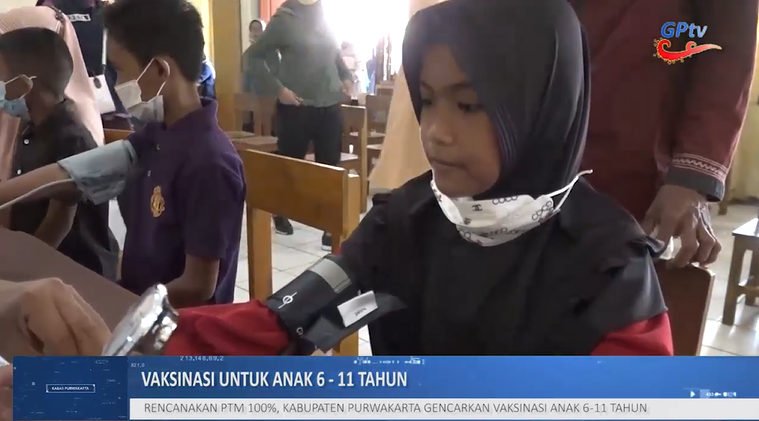 PERSIAPAN PTM 100%, KABUPATEN PURWAKARTA KEJAR VAKSINASI ANAK 6 - 11 TAHUN