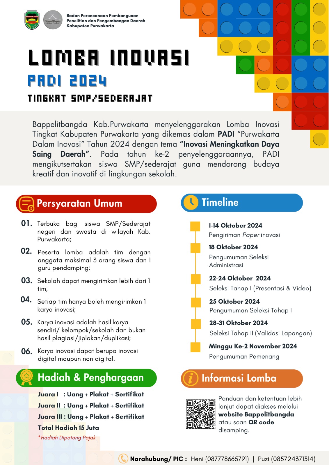 Lomba Inovasi Daerah Kabupaten Purwakarta Tingkat SMP/Sederajat Tahun 2024