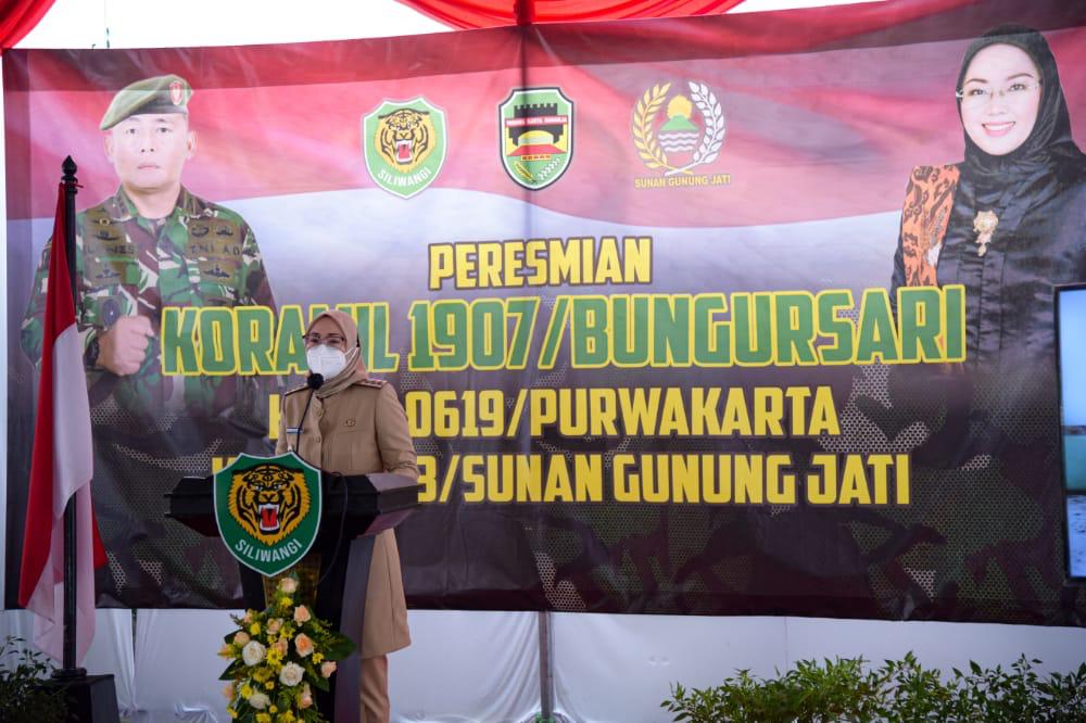 Bupati Purwakarta Resmikan Gedung Koramil 1907/Bungursari