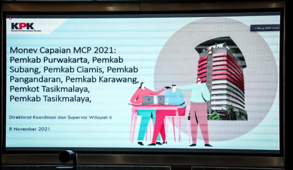 Jajaran Pemkab Purwakarta Ikuti Monev Capaian MCP Wilayah Jabar