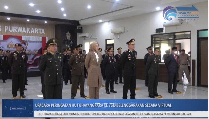 UPACARA PERINGATAN HUT BHAYANGKARA KE 76 TAHUN 2022 DI KABUPATEN PURWAKARTA