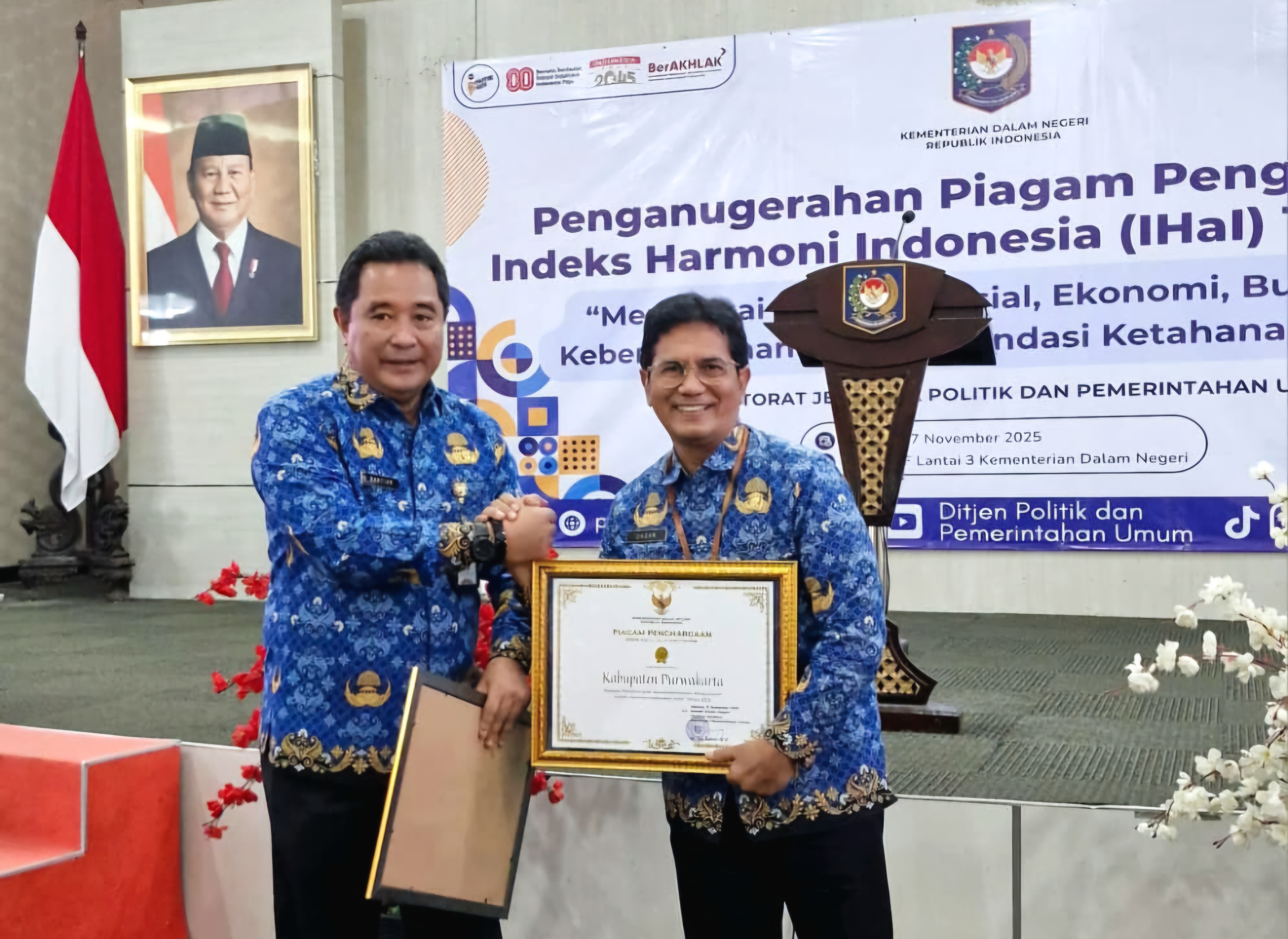 Ukir Prestasi Gemilang, Purwakarta Raih Apresiasi dari Kemendagri atas Keharmonisan Sosial