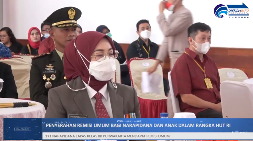 PENYERAHAN REMISI UMUM BAGI NARAPIDANA LAPAS KELAS II B PURWAKARTA DALAM RANGKA HUT RI KE 77