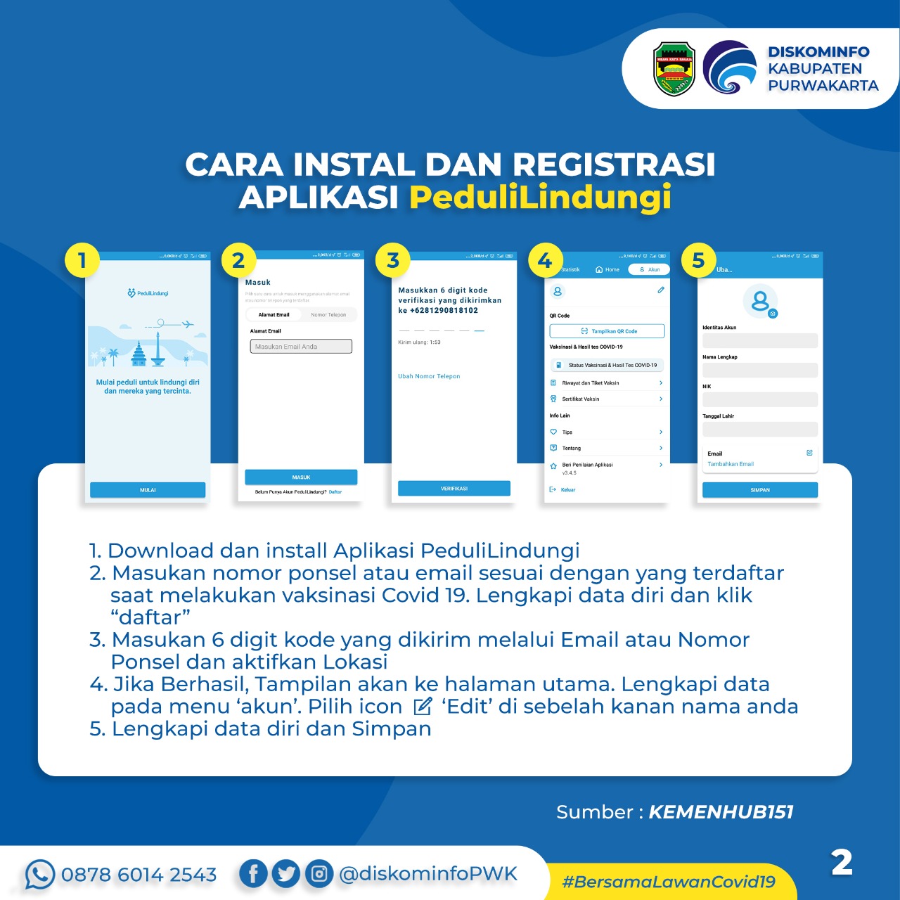 Cara Instal dan Registrasi Aplikasi PeduliLindungi