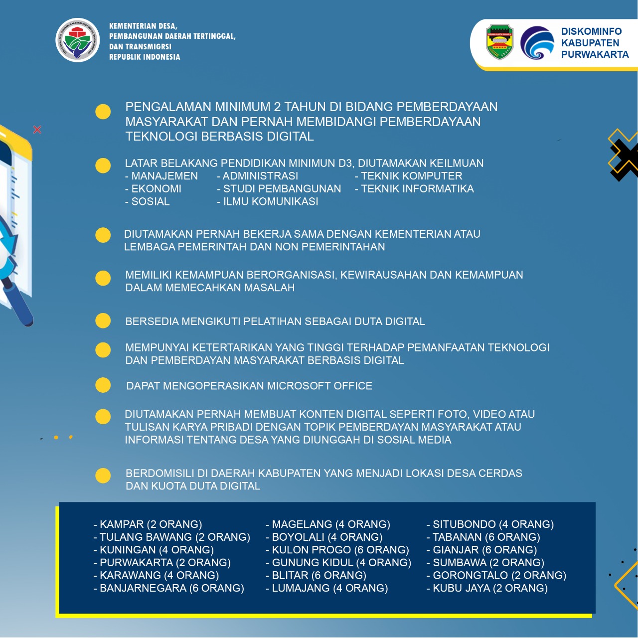 Tata Cara Melamar Duta Digital Desa Cerdas