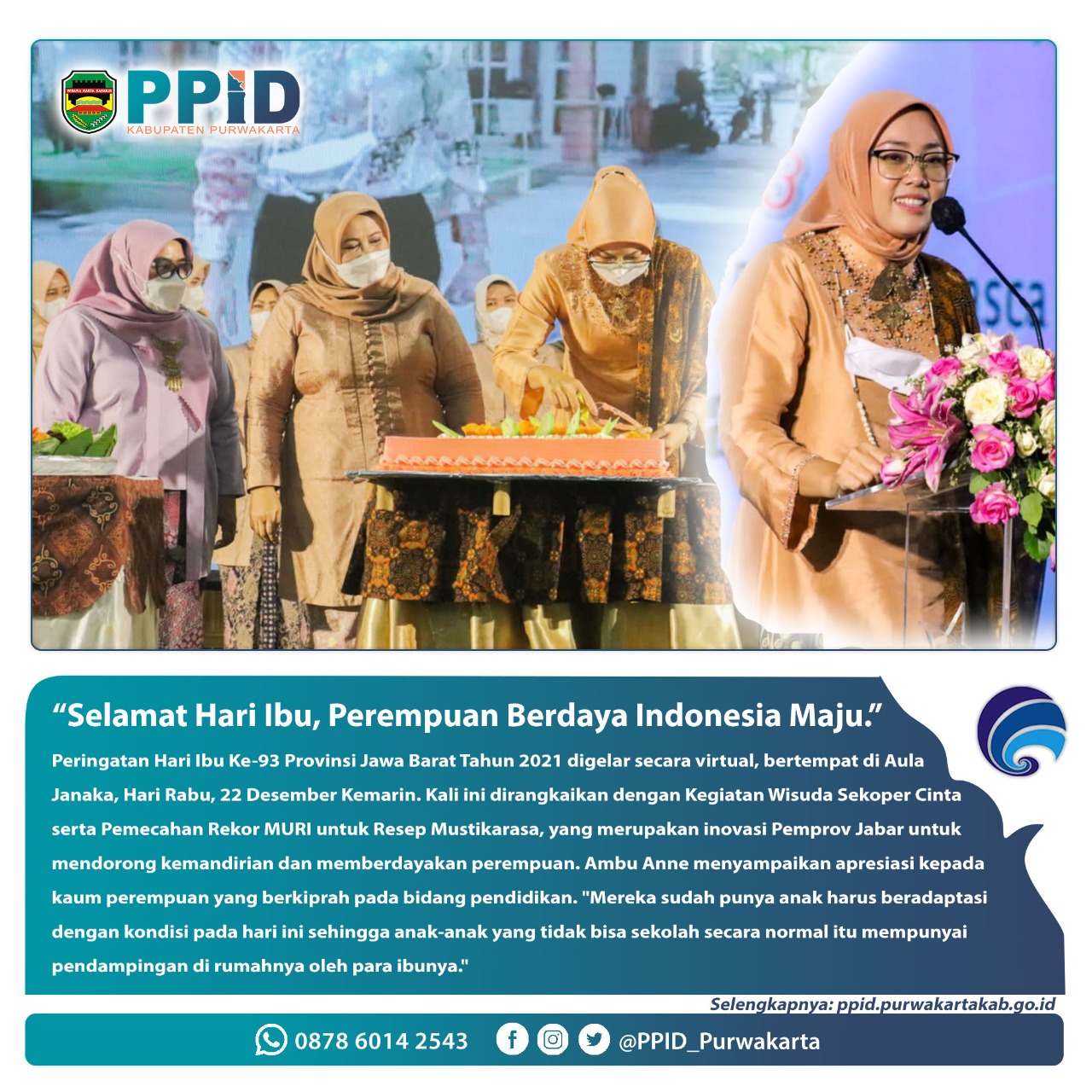 Selamat hari ibu, perempuan berdaya Indonesia maju