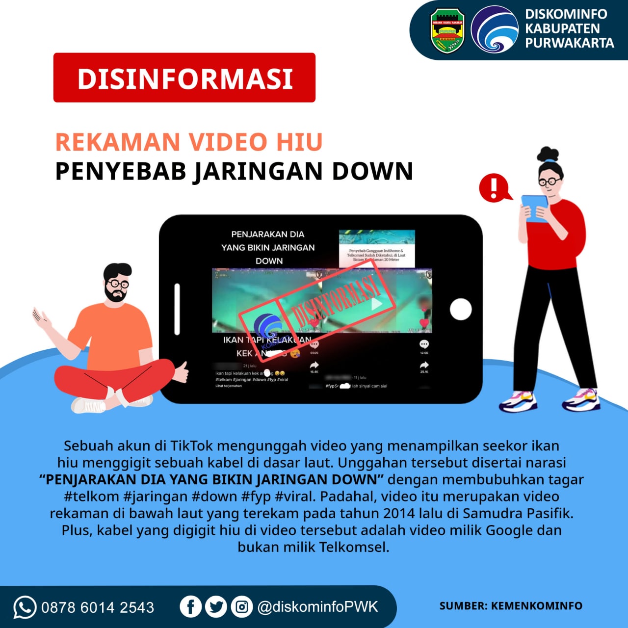 Disinformasi Rekaman Video Hiu Penyebab Jaringan Down