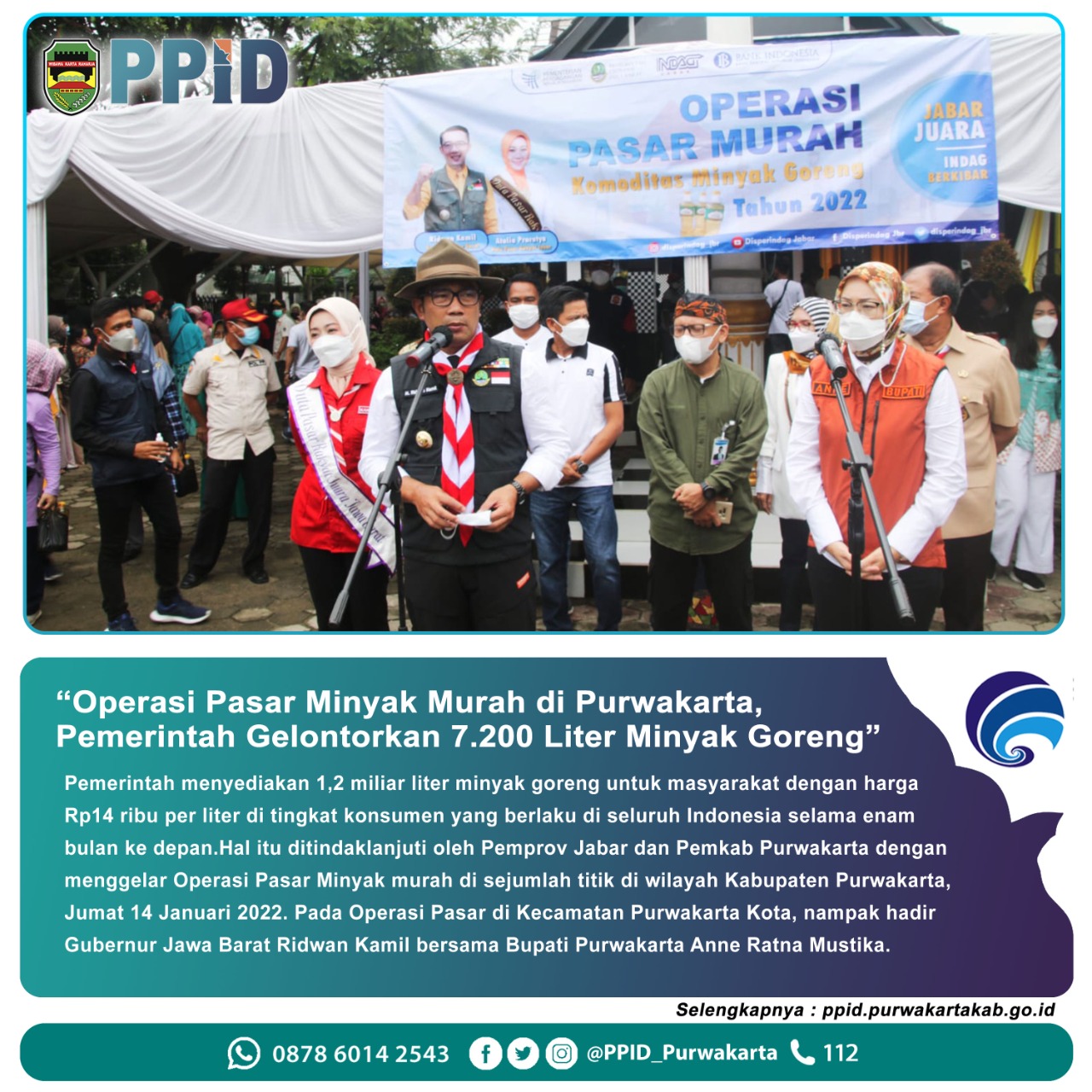 Operasi Pasar Minyak Murah di Purwakarta,Pemerintah Gelontorkan7.200 Liter Minya